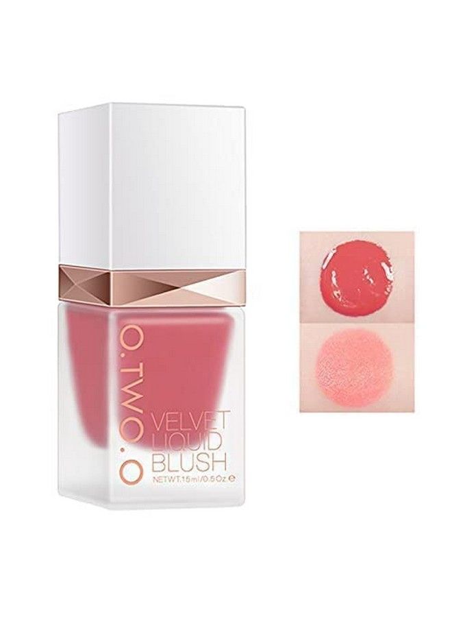 COSLUXE أحمر خدود سائل مخملي من O Two O - أحمر خدود للوجه يدوم طويلاً - 15 جرام (03Rose Bengal) - Image 1