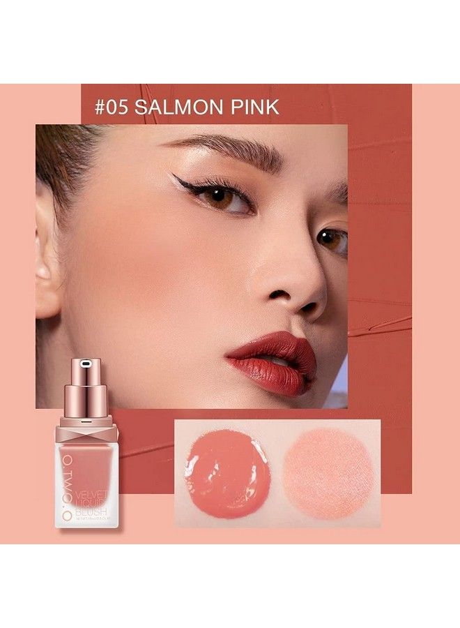 COSLUXE أحمر خدود سائل مخملي من O Two O - أحمر خدود للوجه يدوم طويلاً - 15 جرام (03Rose Bengal) - Image 5