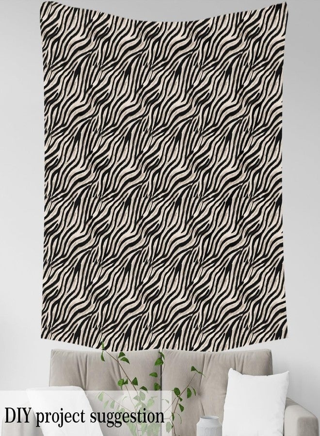 Castle Fairy Zebra Skin Pattern Fabric by The Yard for Chairs African Wild Animal Upholstery Fabric for Arts DIY Black and White Stripes Decorative Waterproof Outdoor Fabric(No Real Fur),1 Yard - Image 3