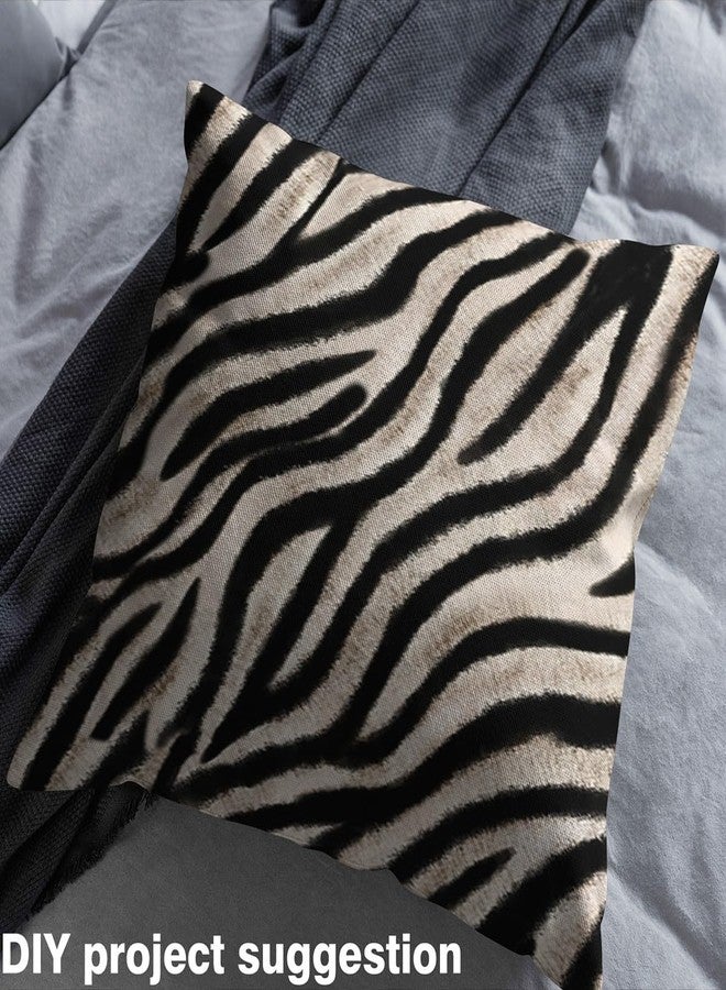 Castle Fairy Zebra Skin Pattern Fabric by The Yard for Chairs African Wild Animal Upholstery Fabric for Arts DIY Black and White Stripes Decorative Waterproof Outdoor Fabric(No Real Fur),1 Yard - Image 4