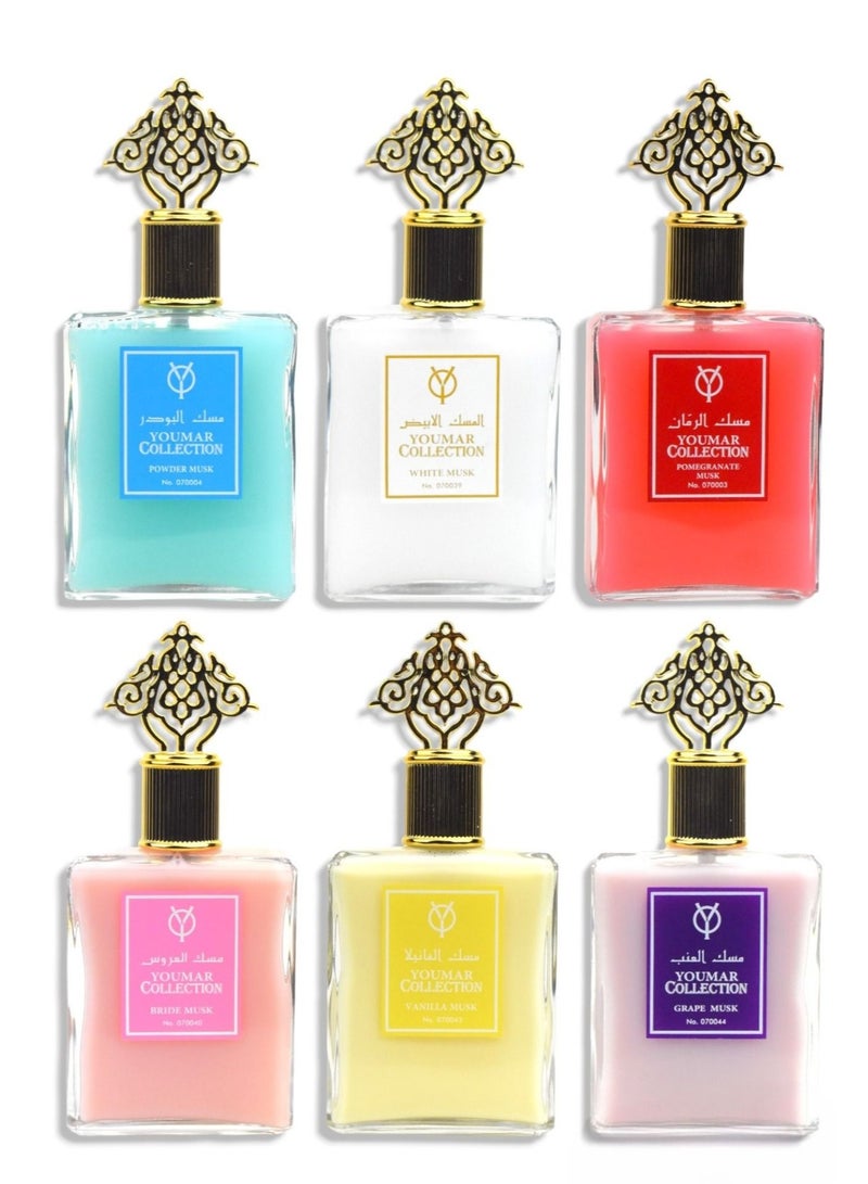 YOUMAR Luxury Musk Perfume Set For Unisex 100ml (6 Pieces) - Image 1