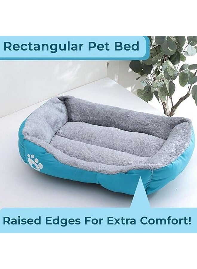 Petvit Petvit Dog Bed | Cat Bed | Puppy Bed | Oxford Cloth Polyester Filling Bed for Dog | Washable Dogs Bed | Anti Slip Design | Large Size Dog Bed | Sky Blue (Medium) - Image 2