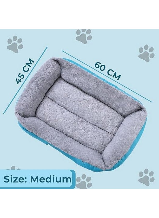 Petvit Petvit Dog Bed | Cat Bed | Puppy Bed | Oxford Cloth Polyester Filling Bed for Dog | Washable Dogs Bed | Anti Slip Design | Large Size Dog Bed | Sky Blue (Medium) - Image 3