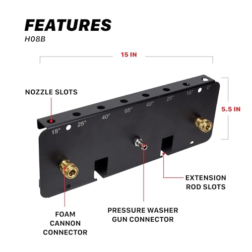 Maxshine Universal Foam Cannon Holder 2 Cannons Blank Compatible with 14 Quick Connect WallMounted Organizer for Garage Mobile Detailing Holds Foam Cannons Accessories Metal Rack - Image 3