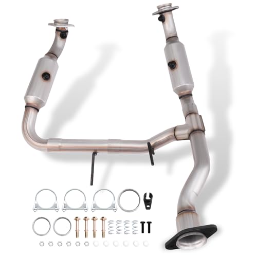 ZHRUIHAN Left and Right 2-PC Catalytic Converter Kit Compatible with F-150 2009-2010 5.4L, Expedition 2007-2014 5.4L, Navigator 2007-2014 5.4L, Reference OE: 645281 53904 30496 19318, EPA Compliant - Image 1