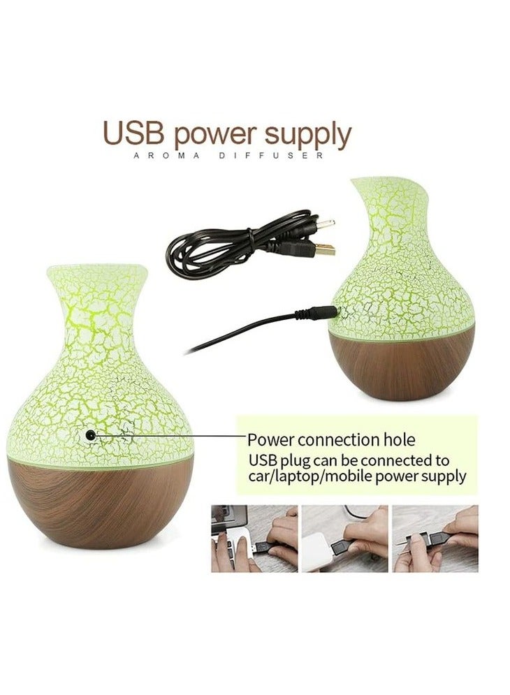 فواحه خشب صغيره ليد الوان USB معطره ومرطبه للجو - 216  - Image 2