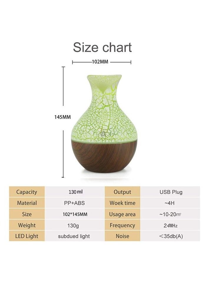 فواحه خشب صغيره ليد الوان USB معطره ومرطبه للجو - 216  - Image 4