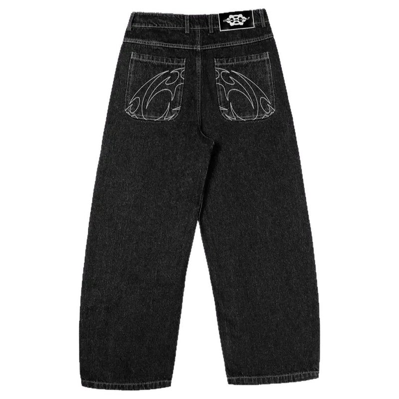 Men's Embroidered Straight Leg Jeans - Image 5