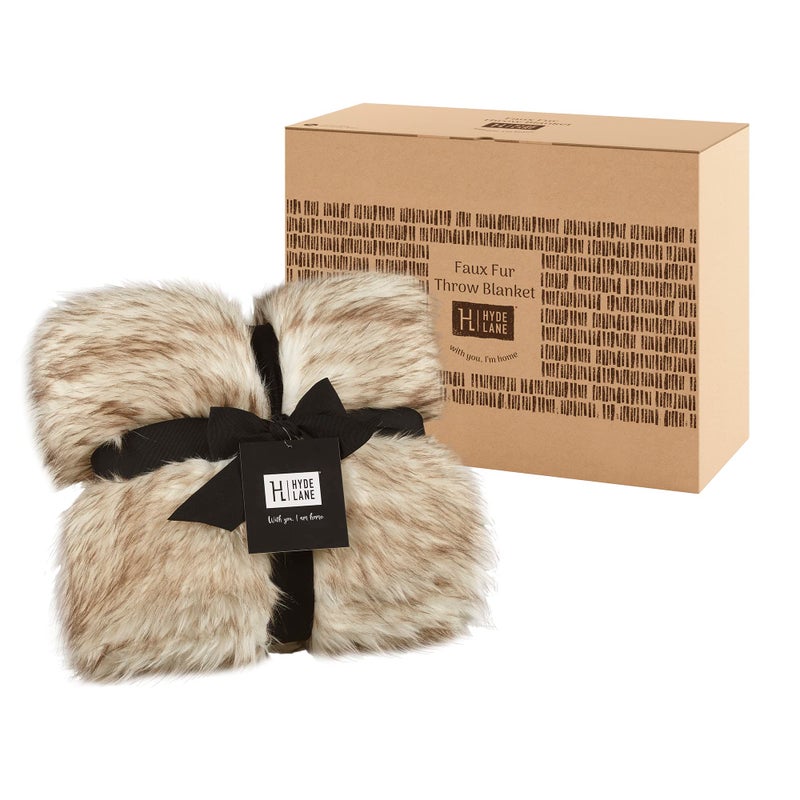 Hyde Lane Faux Fur Throw Blanket - Ultra Long Pile, Luxury Fluffy Fox Golden with Brown Tipped Throws for Couch Sofa Decoration, Fuzzy Plush Blankets for Women, 50x60 - Image 5