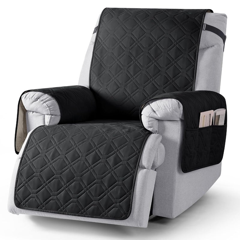 VANSOFY Recliner Cover 100 Waterproof Sofa Slipcovers NonSlip Reclining Couch Cover Split Sofa Covers Furniture Protector for Pets DogsBlack236