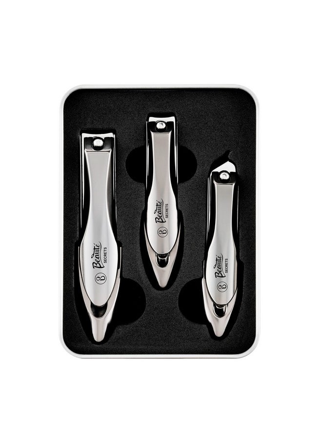 Beauté Secrets 3 Pieces Nail Cutter Set with Nail Catcher No Splash Fingernail Clippers Toenail Clippers with Nail File, Stainless Steel Nail Cutter for Men and Women - pzsku/Z3B85D7231DBA48225103Z/45/_/1741429357/d54d757e-717d-41a7-a26a-f1b359f91190