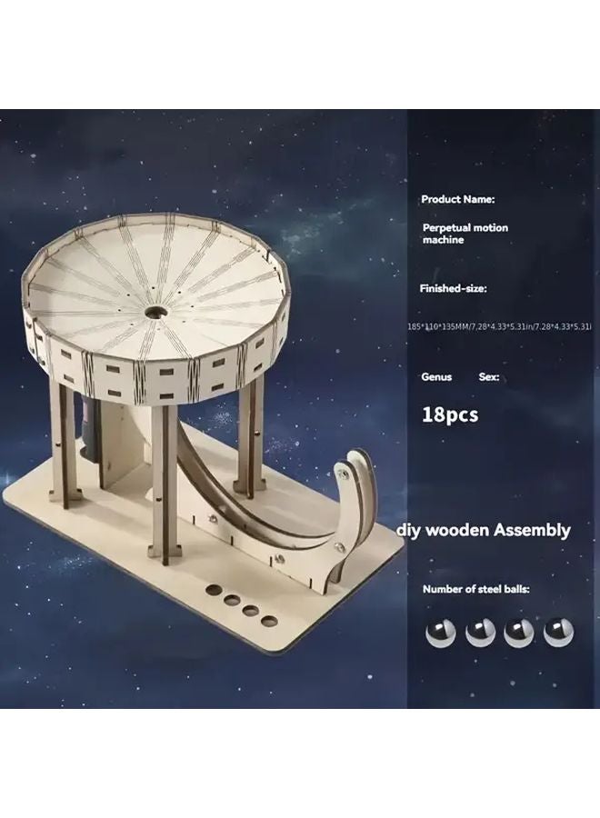 Perpetual Motion 3D Wooden Puzzle Model Kit Creative Gift For Home Office Decoration - Image 5