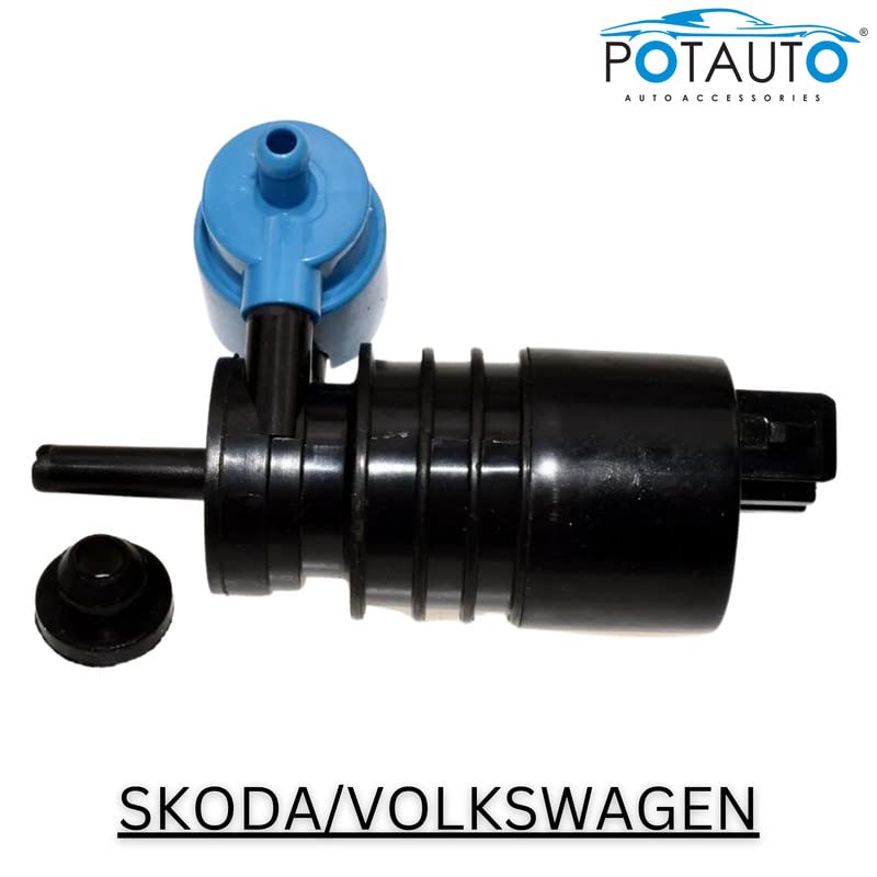 Potauto Wiper Motor Spray Pump for Clear Visibility Compatible for SKODA/VOLKSWAGEN |F717 - Image 2