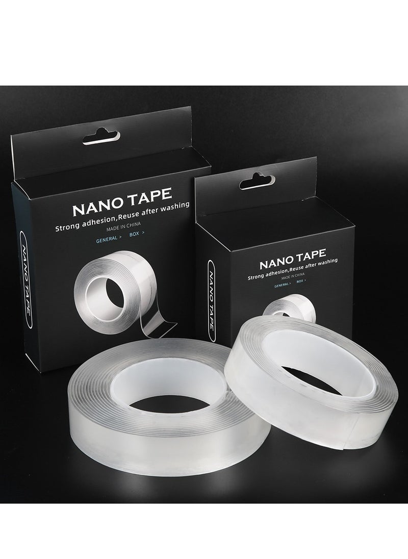 Generic - 2 pieces of double-sided nano-transparent tape (1mm x 3cm x 3m; 1mm x 3cm x 5m) Clear - Image 1