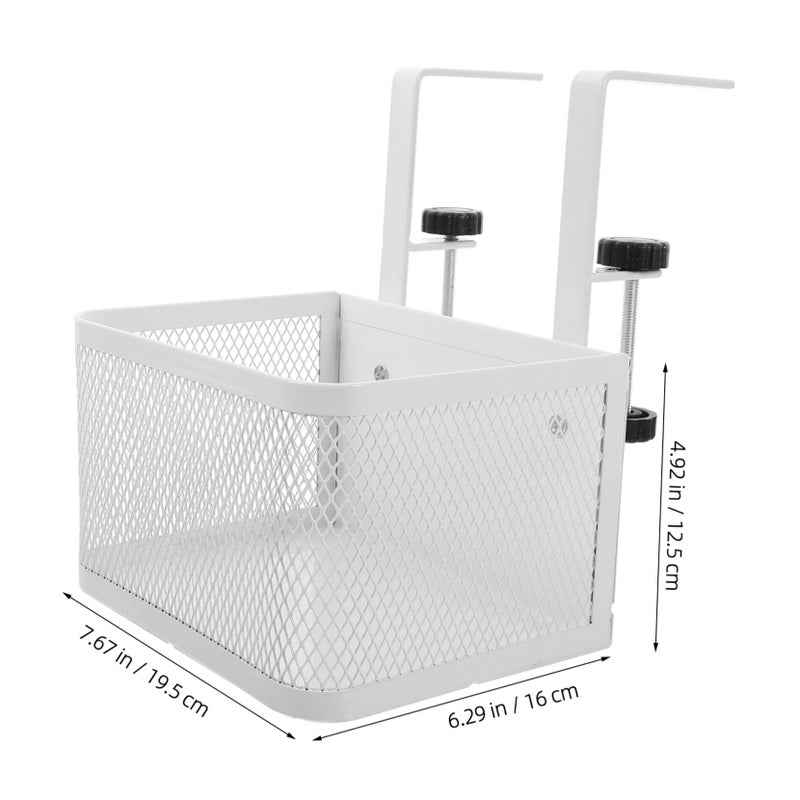 Under Desk Storage Basket Clamp On Organizer Sturdy Mesh Design For Office Home Classroom - Image 3