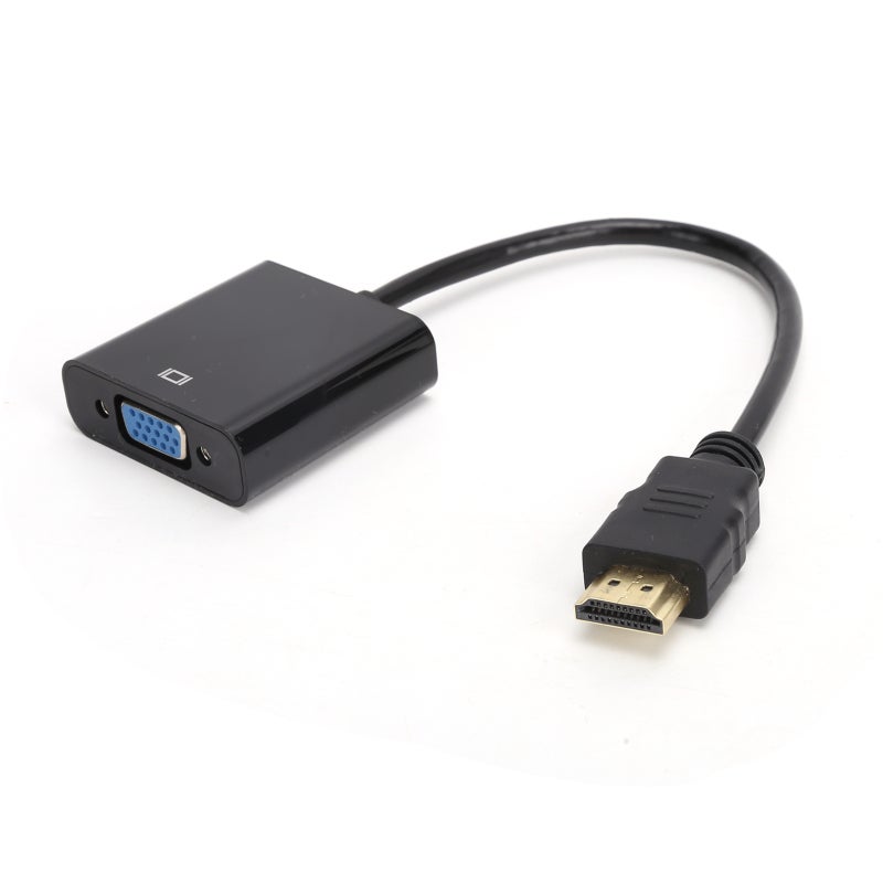 HD Multimedia Interface to VGA Converter Cable with 3.5mm Audio Adapter Black - C Chip Clear Image Conversion for Laptop Projector HDTV - Image 2