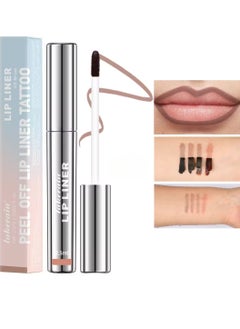 lakerain Peel Off Lip Liner Tattoo Peel Off Lip Stain Long Lasting Lip Stain Peel Off Infused with Hyaluronic Acid and Vitamin E Waterproof Long Lasting Highly Pigmented Matte Lip Tint Brow 03  - Image 1