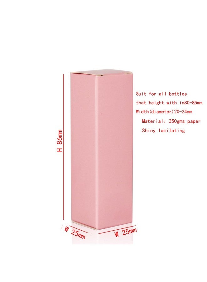 COSIDEA 25pcs 25 * 25 * 86mm Craft paper box for lip gloss 350gms lipstick packing box for lipgloss tubes(pink paper box 25pcs) (Pink) - Image 2