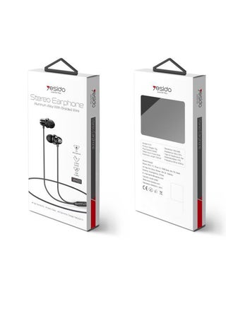 Yesido YH31 سماعة ستيريو سبائك الألومنيوم سلك مضفر مع ميكروفون HD 3.5mm سماعات الأذن في الأذن ستيريو سماعة رياضية - أسود - pzsku/Z3B8606E2833A5244646DZ/45/_/1722690855/1ae8fefb-52ef-4071-b9b0-467dbdaa4e3d