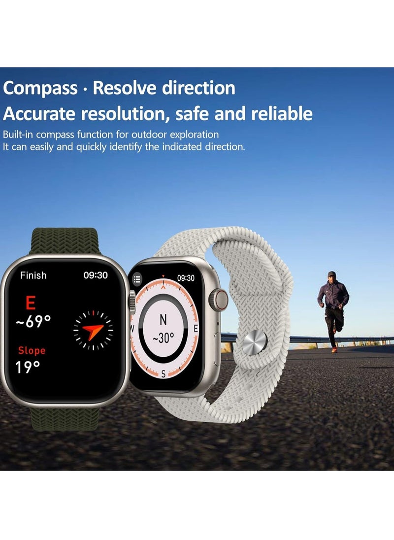 HK 9 Pro+ Smart Watch With Wireless Charging Super AMOLED Display AI Chat GPT Playback Music For iOS & Android