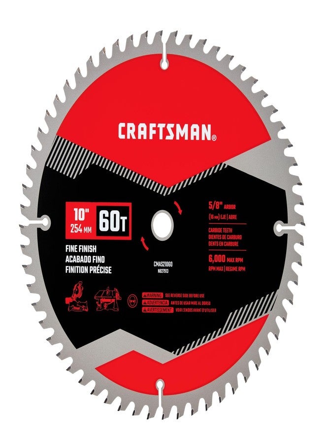 CRAFTSMAN 10 in Table Saw Blade 60 Tooth with 5/8 in Arbor (1 Pack) (CMAS21060) - Image 1