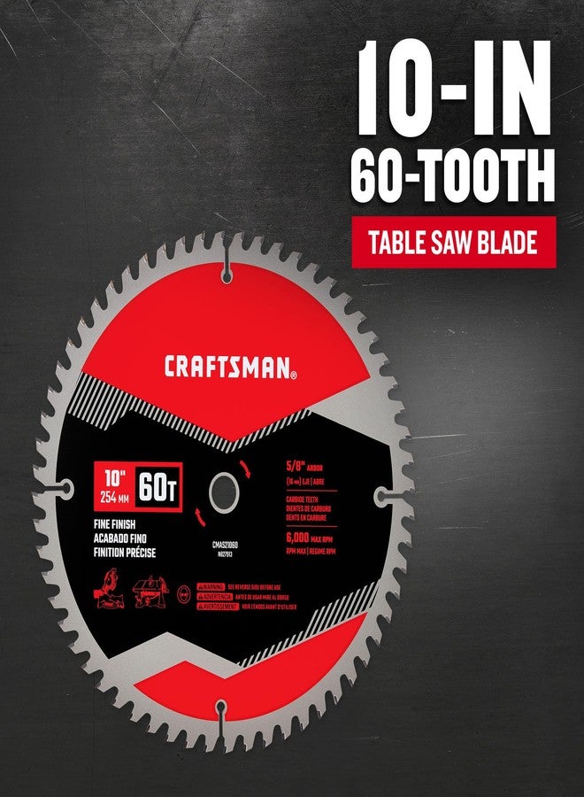 CRAFTSMAN 10 in Table Saw Blade 60 Tooth with 5/8 in Arbor (1 Pack) (CMAS21060) - Image 4