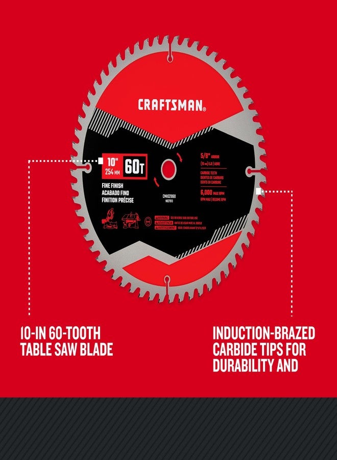 CRAFTSMAN 10 in Table Saw Blade 60 Tooth with 5/8 in Arbor (1 Pack) (CMAS21060) - Image 3