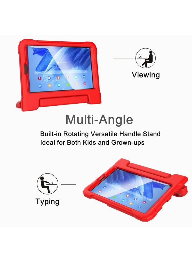MAISON Kids Case for Samsung Galaxy Tab A9 8.7-inch 2023 SM-X110/X115/X117 & Galaxy Tab A7 Lite 8.7-inch 2021 T220/T225/T227 Shockproof, Built-in Screen Protector Stand Tablet Cover (Red) - Image 2