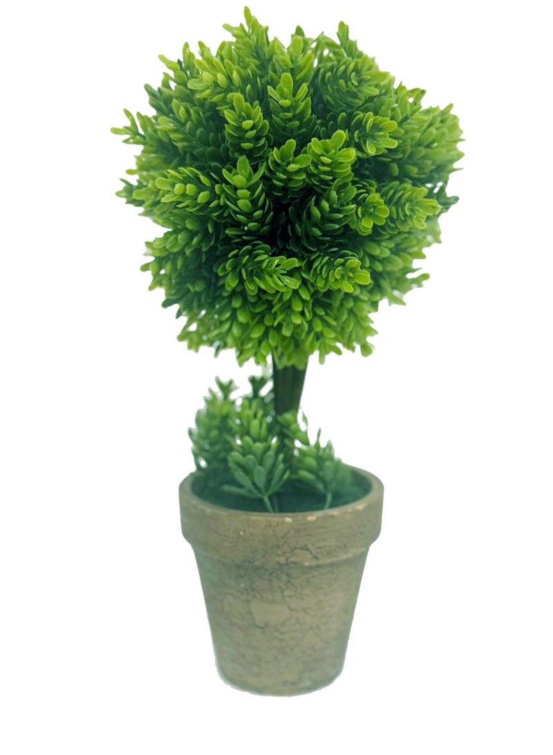 Tradeo Nearly Natural Artificial Bonsai Tree 30Cm Artificial Tree in Plastic Pot with Moss Grass Arrangement For Home Indoor Outdoor Decoration – Garden Plants – Office Plants Plastic Plants - Image 1