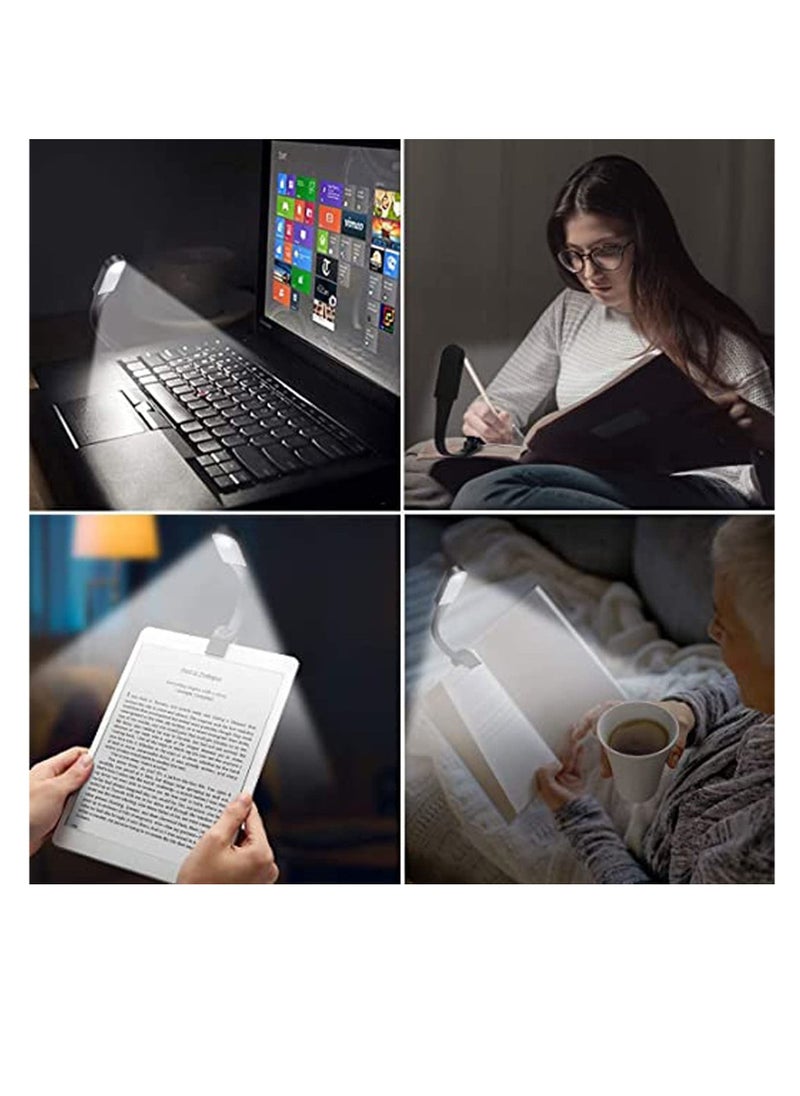 Y&D Book Light, USB Rechargeable 3 Modes Stepless Dimming Flexible Clip Light for Reading at Night with Magnet Portable Eye Protection Camping Travel Train Laptop Tablet  - Image 2