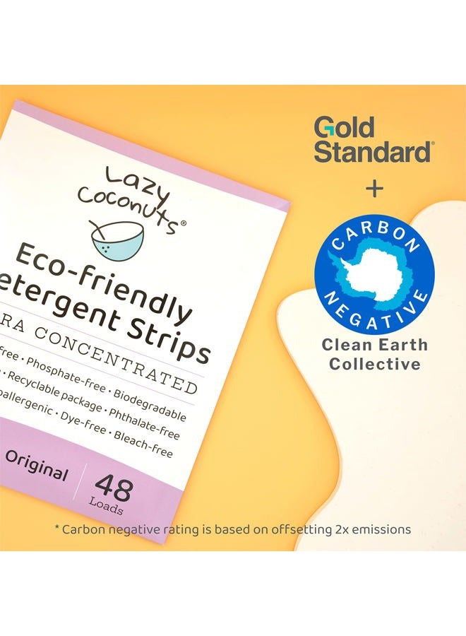 LAZY COCONUTS Eco Friendly, Plant Powered Laundry Detergent Strips - Fragrance Free, Unscented, Ultra Concentrated, Earth Friendly No Plastic - Lightweight and Perfect For Home, Dorms, Travel, Camping - Image 4