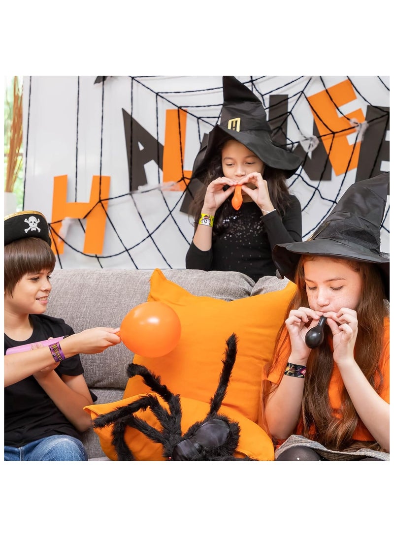 Halloween Slap Bracelets Bulk Party Favors for Kids - 24 Designs Snap Bracelets for Halloween Decorations, Halloween Goodie Treat Bag Stuffers Classroom Prizes Exchanging Gifts Supplies(100Pcs) - Image 2