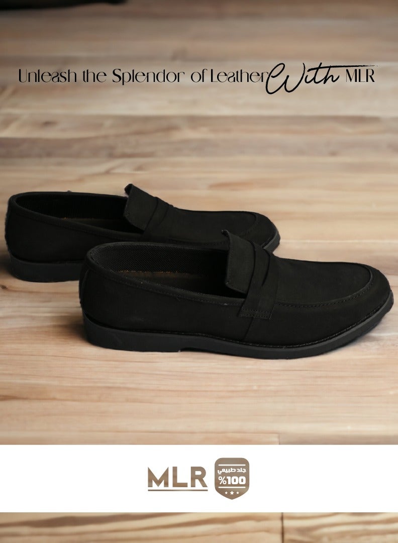 MLR MLR shoes genuine chamoisette leather black color  - Image 1