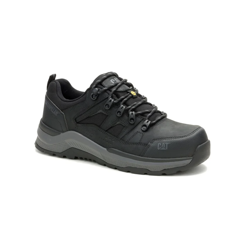 Caterpillar CAT Inductor LTH Lo S3S Safety Shoes for Men – Composite Toe, ESD, Slip Resistant, Black