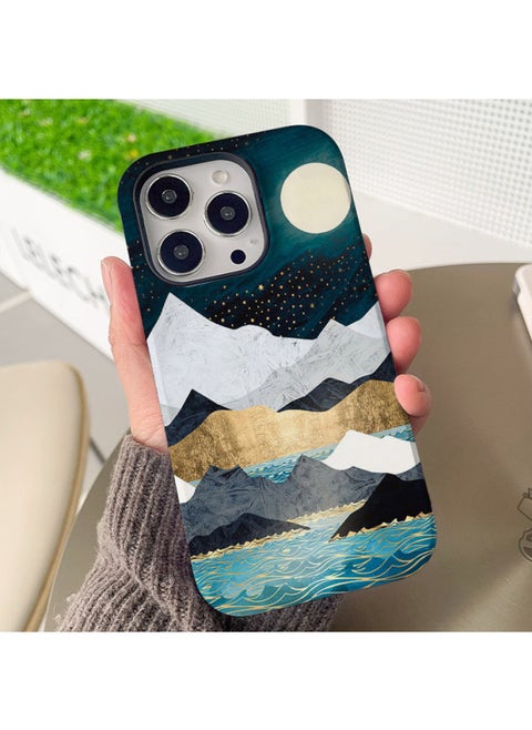 Explosions Film 2 In 1 Coated Shell For Iphone 13/13Promax Sealing Bag Button 11Promax-Color:Night Moon-Applicable Model:For Iphone 13 (frosted)