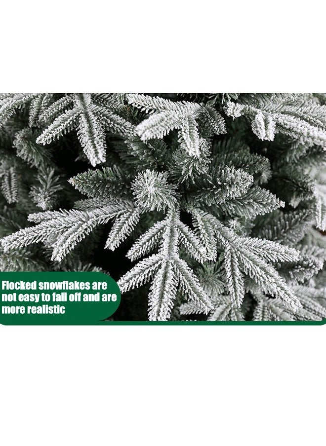 VUCATIN White Christmas Tree Snow Flocked Spruce Snowy Holiday Xmas Tree for Home Easy Assembly Metal Stand (D)  - Image 3