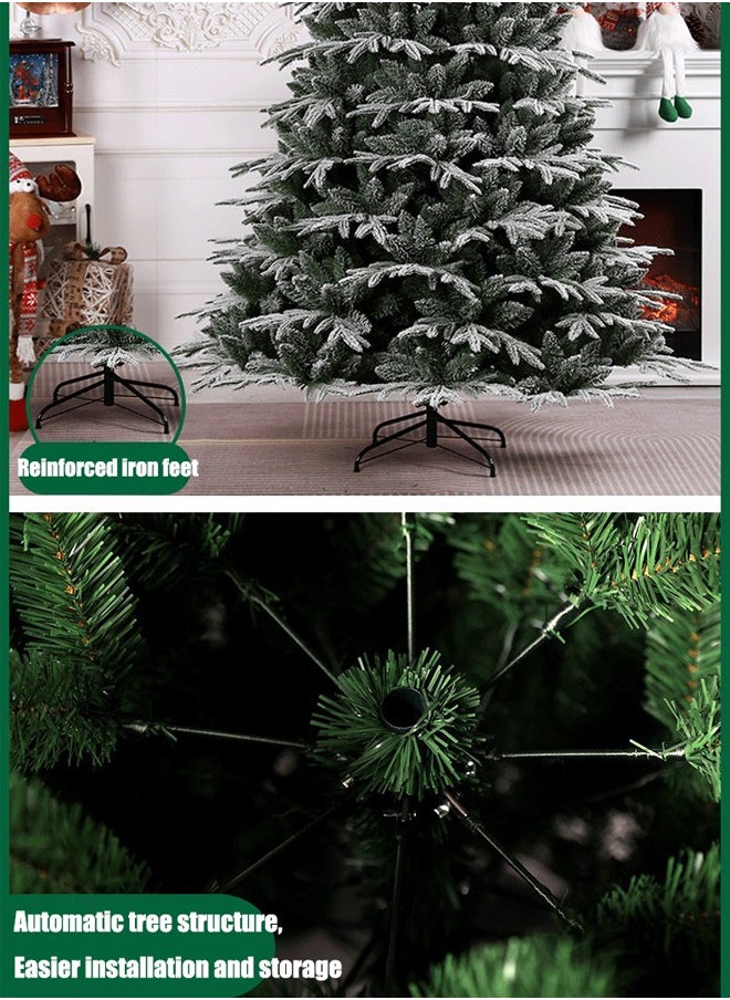 VUCATIN White Christmas Tree Snow Flocked Spruce Snowy Holiday Xmas Tree for Home Easy Assembly Metal Stand (D)  - Image 4
