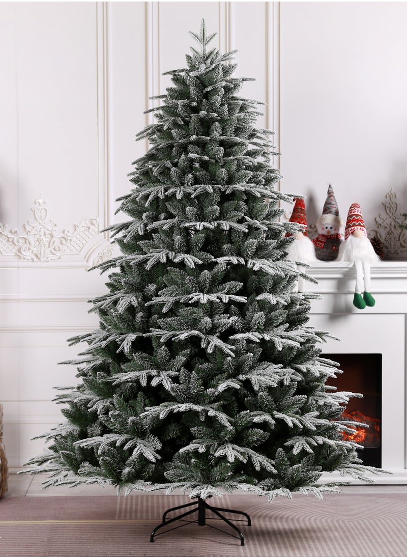 VUCATIN White Christmas Tree Snow Flocked Spruce Snowy Holiday Xmas Tree for Home Easy Assembly Metal Stand (D)  - Image 1