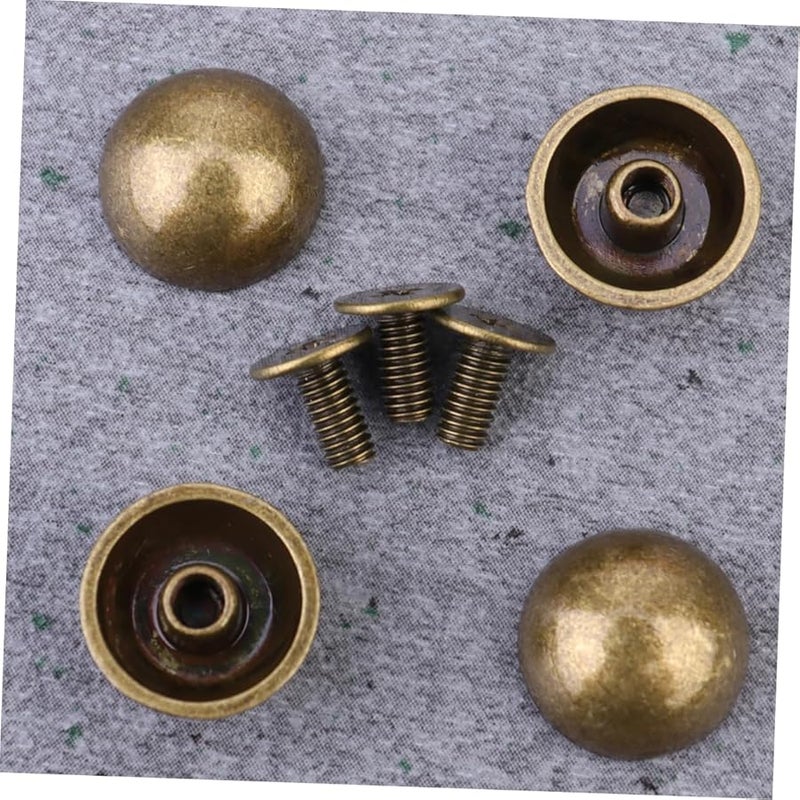 HAPINARY 20pcs Alloy Punk Rivets Screwback Studs DIY Jewelry Mushroom Type - Image 4