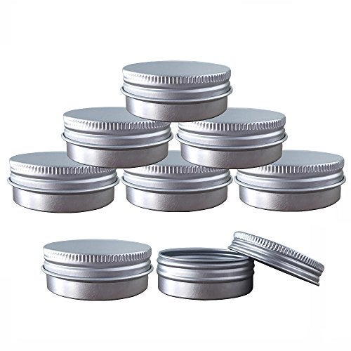 JOYWENG 24 Pack (1 Oz/30ml) Screw Top Round Aluminum Tin Cans, Metal Tin Storage Jar Containers with Screw Cap for Lip Balm, Cosmetic, Candles, Salve, Make Up, Eye Shadow, Powder, Tea - Image 4