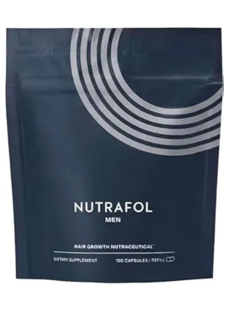 NUTRAFOL Nutrafol Hair Growth Supplements for Men, Clinically Tested for Thicker Hair and Scalp Coverage, Recommended by Dermatologists – One Month Supply – 120 Capsules - Image 1