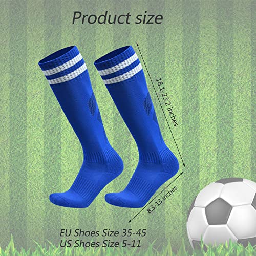 Ultrafun 6 Pairs Soccer Socks Color Stretchy Compression Knee High Tube Football Athletic Socks for Men Women Teens (6Pairs-Multicolor) - Image 2