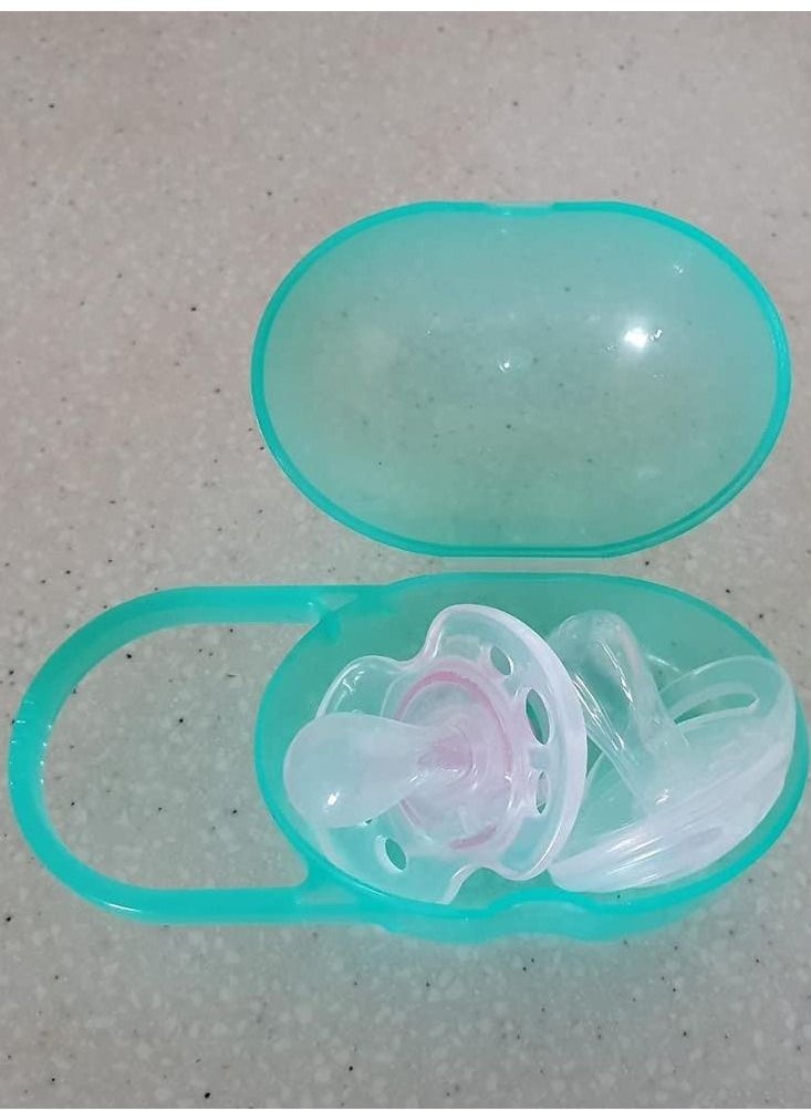 SYOSI - Baby Dummy Case, Baby Travel Soother Box Pacifier Case Pacifier Holder Storage Box Dummy Container Nipple Soother Pod(3 Pcs) - Image 1