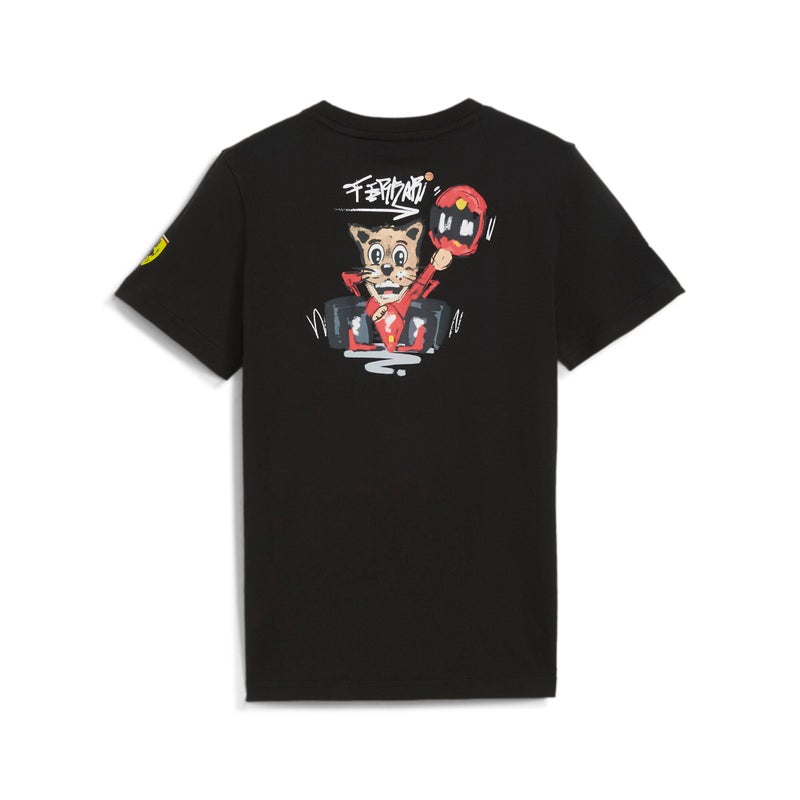 PUMA Scuderia Ferrari Dylan Youth Black T-shirt - Image 2