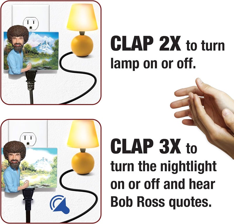 CLAPPER Bob Ross Talking Night Light, Wireless Sound Activated On/Off Light Switch, Clap Detection, Perfect for Kitchen/Bedroom/TV/Appliances, 120 V Wall Plug, Smart Home - Image 5