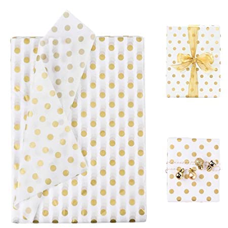 Premsons ورق تغليف هدايا بمواضيع متنوعة من برمسونز® - عبوة من 4، ورق تغليف حرفي بألوان الأبيض والذهبي (قد تختلف الطبعات) - Image 4