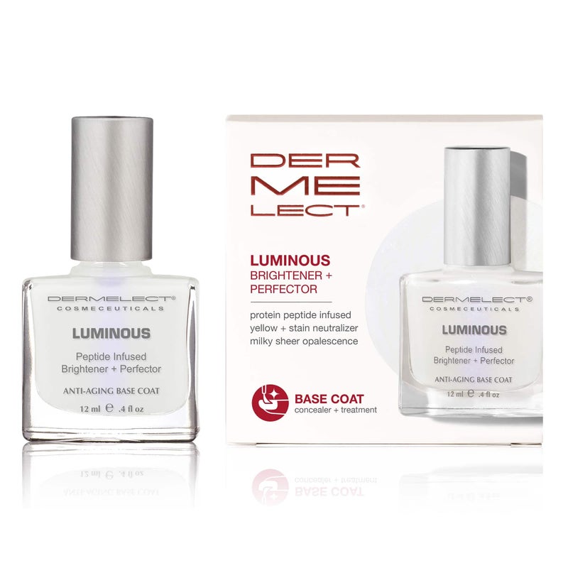Dermelect Cosmeceuticals Luminous Nail Brightening Treatment â€“ Dual Action Brightener & Treatment for Visibly Damaged Nails, Anti-Aging Formula, Strengthens & Nourishes, 0.4 oz - Image 1