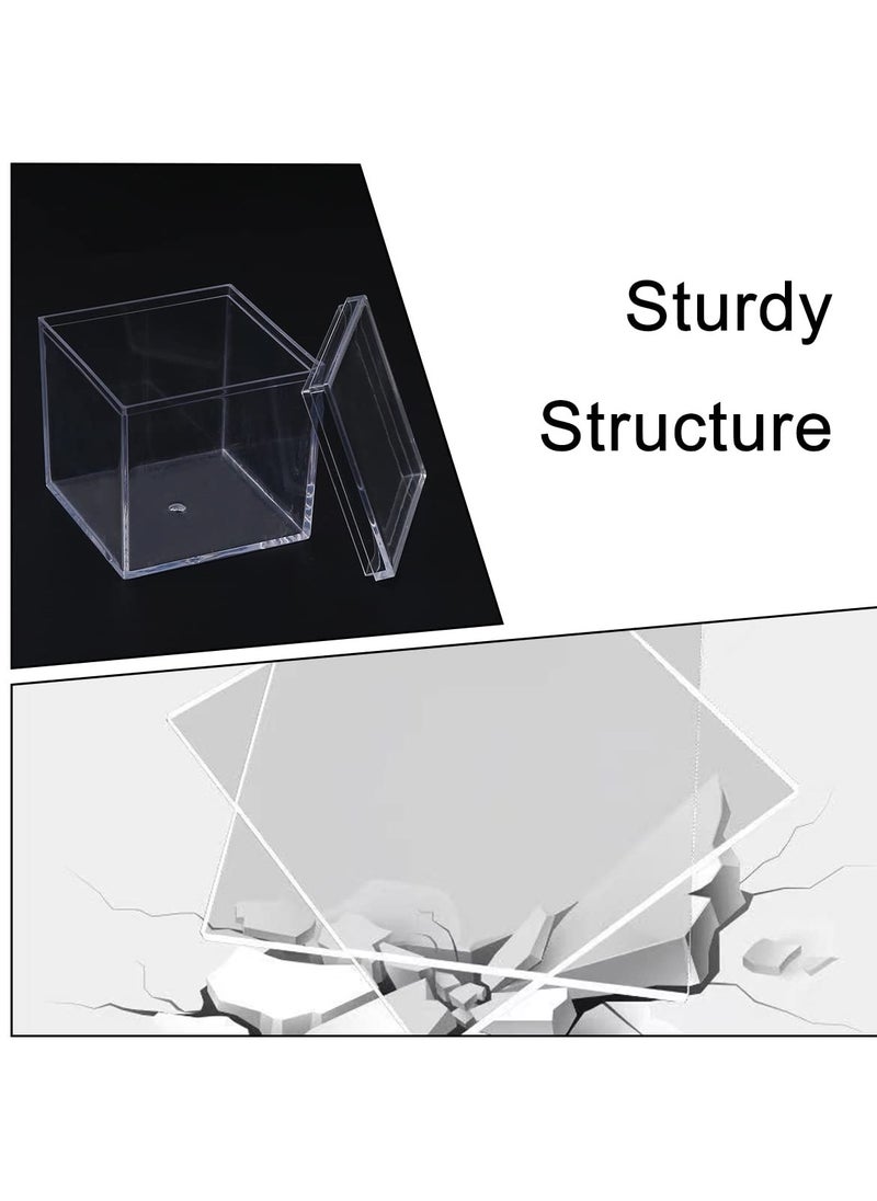 SYOSI Clear Acrylic Boxes with Lid   4 Pack   5.5 x 5.5 x 5.5 cm   Small Lucite Boxes for Gifts, Weddings, Party Favors, Treats, Candies  Accessories, Plastic Storage Boxes  - Image 4