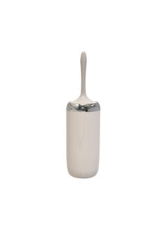 Primanova Premium acrylic bathroom toilet brush and holder, toilet brush with durable scrubbing brush and inner container for easy clean, beige  - Image 1