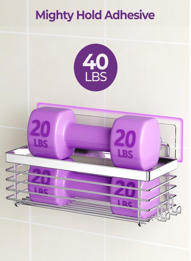 ODesign Shower Caddy 3 Pack SUS304 Stainless Steel-No Drilling-Shower Bathroom Shelves Rack,Rustproof Wall Mounted,Adhesive Shower Shelf Basket Organizer-Silver - Image 3